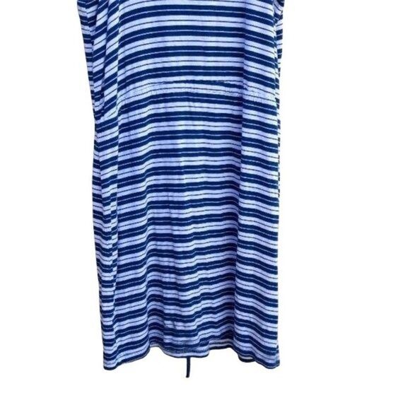 Olive & Oak Casual Nautical Striped Sleeveless Tank Dress Drawstring Waist Sz M - Picture 7 of 8